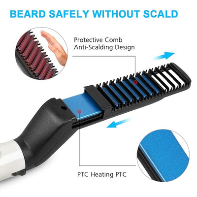 Hair Straightener For Men Multifunctional Comb Curling Electric Brush Beard Comb